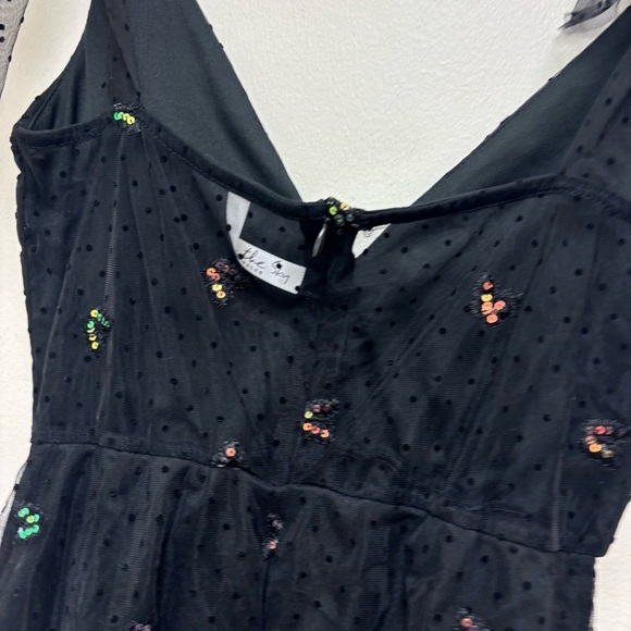 Lucy In The Sky Tia A-Line Dress in Black Butterfly - Picture 11 of 13